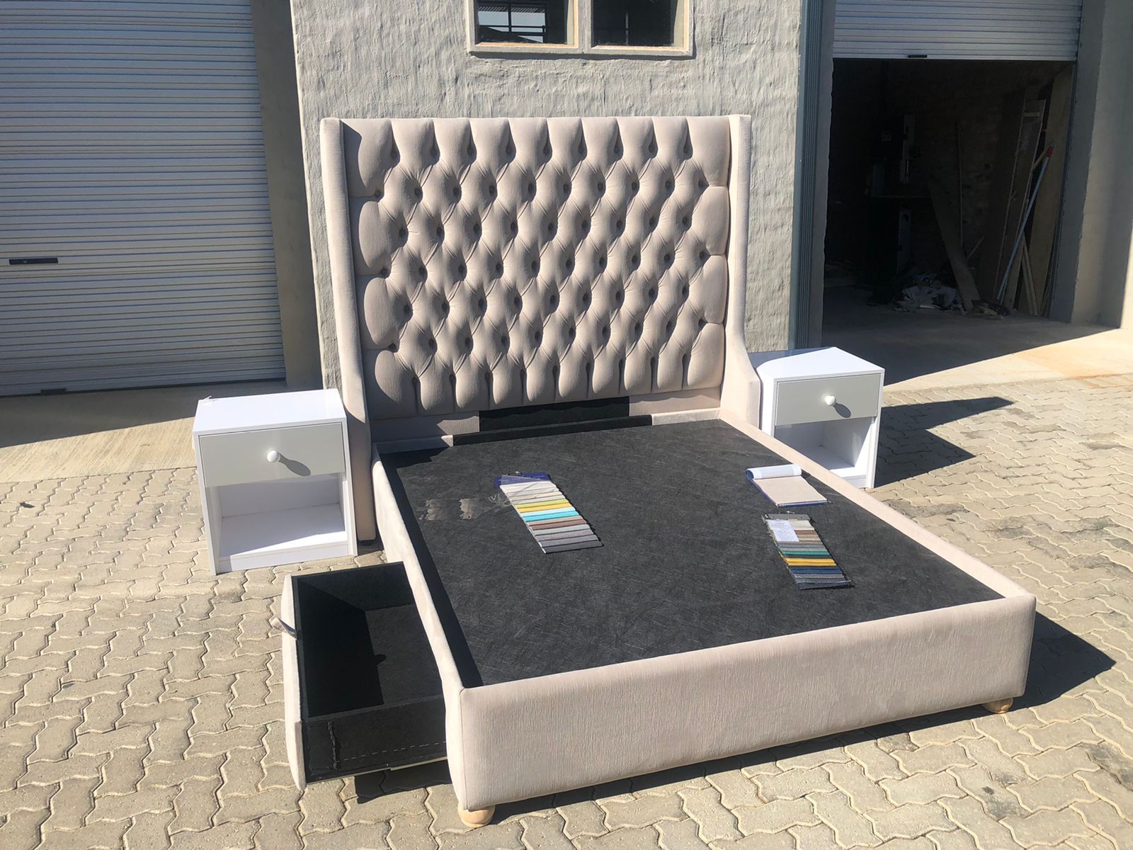 Premium velvet custom sectional couch with reinforced hardwood frame in Benoni, East Rand by Elite Wood Works